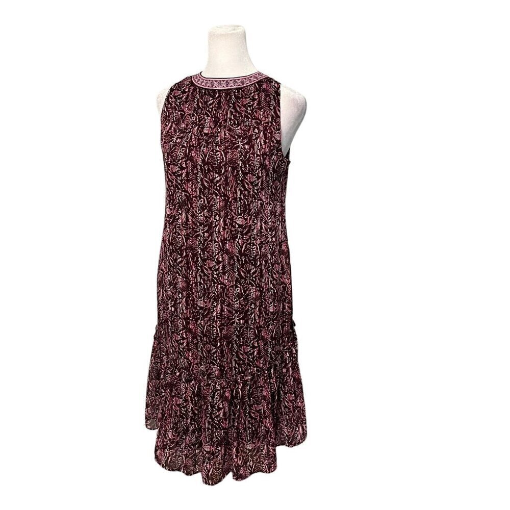 White House Black Market Bow Neck Sleeveless Swing Dress Size XSP